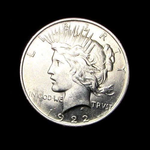 1922-P PEACE DOLLAR SOLID GEM BU - 90% SILVER $ - PHILADELPHIA MINT