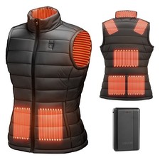 Heated Vest,Women Electric Heating Vest with 16000 mAh Battery Pack,8 Heating Zo