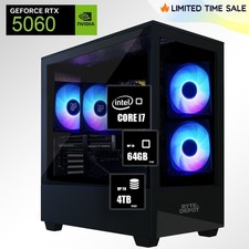 Gaming PC Desktop Computer i7, Up to 64GB RAM 4TB SSD NVIDIA GeForce RTX 5060