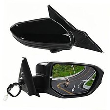 Right Passenger Side Door Mirror Compatible with 16-21 Honda Civic Right Black
