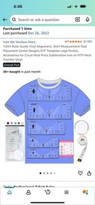 Tshirt Ruler Guide Vinyl Alignment, Shirt Measurement Tool Placement Center Desg