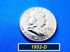 Gem   1952-D Franklin Half Dollar ➫ Sparkling Luster ➫ "BU" ➫ "FBL" ➫ 154FB