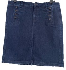 Lauren Ralph Lauren Jeans Co. Midi Denim Skirt Women s Size 10 Dark Blue