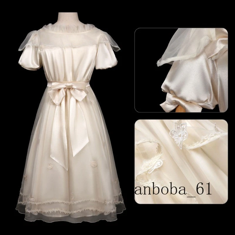 Identity V Juego Eurídice Blanco Vestido Largo Juegos con disfraces Accesorios Conjunto Regalo Poliéster Foto 3 de 4