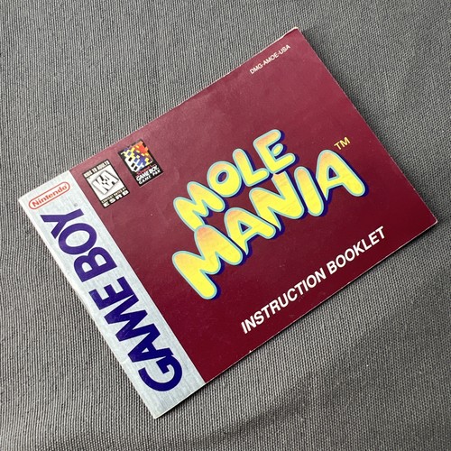 Mole Mania Manuale Istruzioni SOLO Libretto - Nintendo Game Boy Gameboy