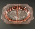 Jeannette Glass ADAM Pink 2 Part Relish Dish