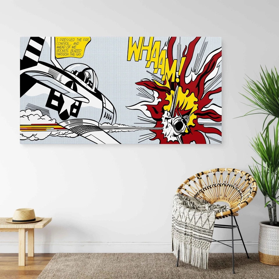 Roy Whaam! Pop Art Stretched Canvas Print Wall Decoration Art - Image 3 of 4