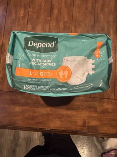 Depend Briefs Adult Diapers W/ Tabs 48 ct Large Max Incontinence Protection New - Picture 3 of 4