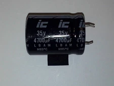 Illinois Capacitor 4700uF 35 Volts Electrolytic Capacitors Snap Leads USA Seller