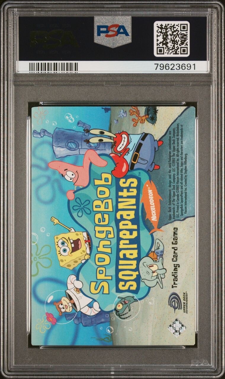 Spongebob Squarepants 2003 Aquatic Amigos #AA-001 First Edition Rookie RC PSA 6 view 2
