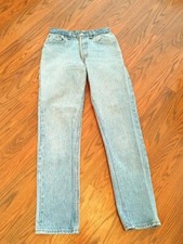 Vintage Woman's Levi s 501 Button Fly Size 9 Blue Excellent Cond.