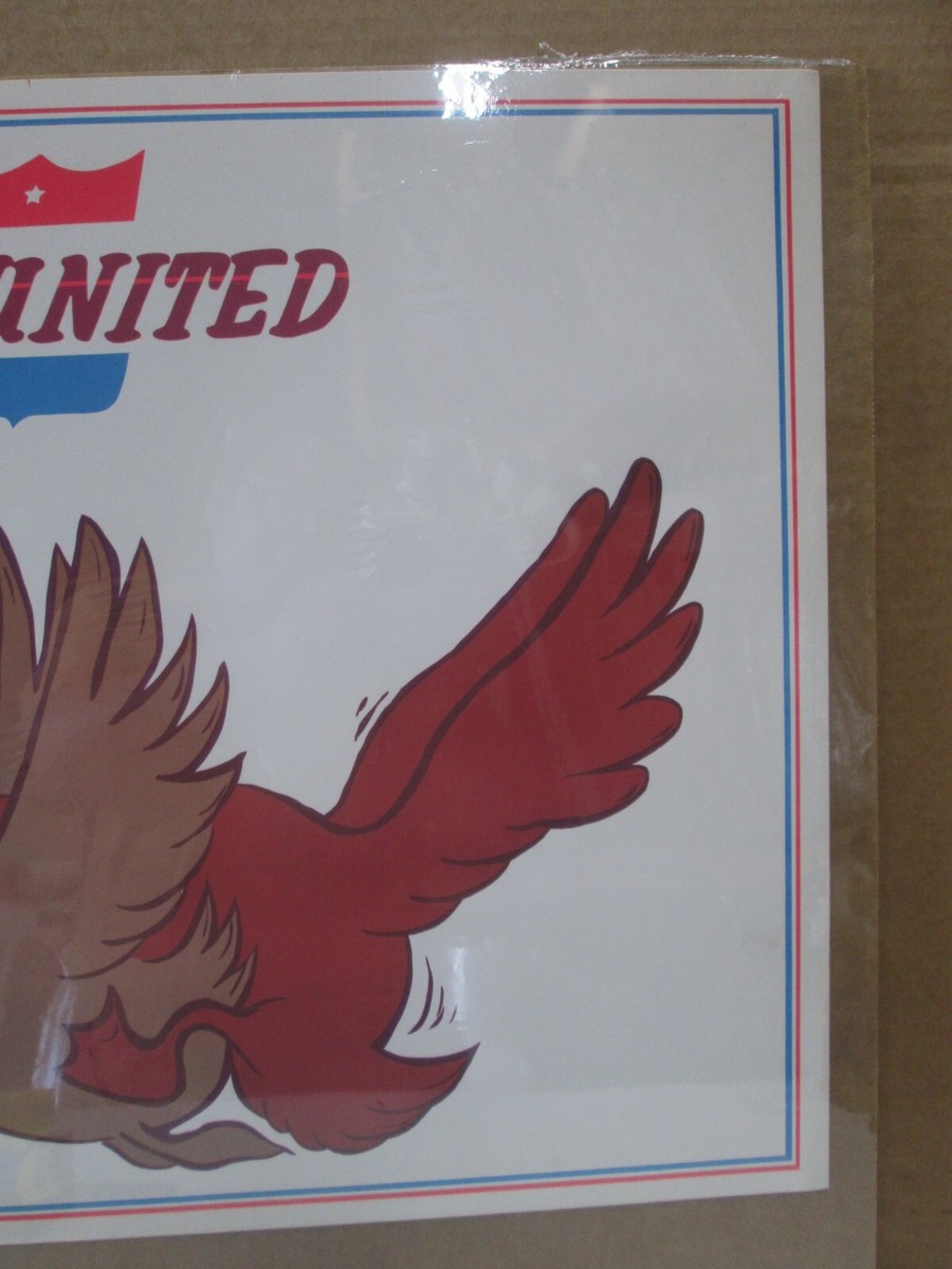 Vintage FLY UNITED Parody Poster 1970's airlines In#G7866 | eBay