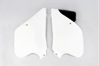 UFO Seitliche Nummernplatten FüR KTM GS MX 125 1991-1992 Weiß