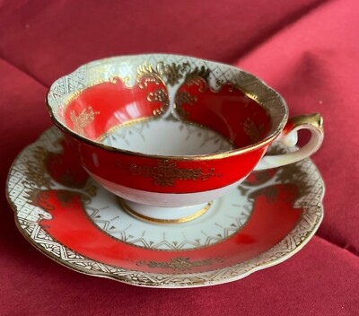 Mocca Tasse und  Untertassen Imperial MITO Porcelaine handpainted Japan