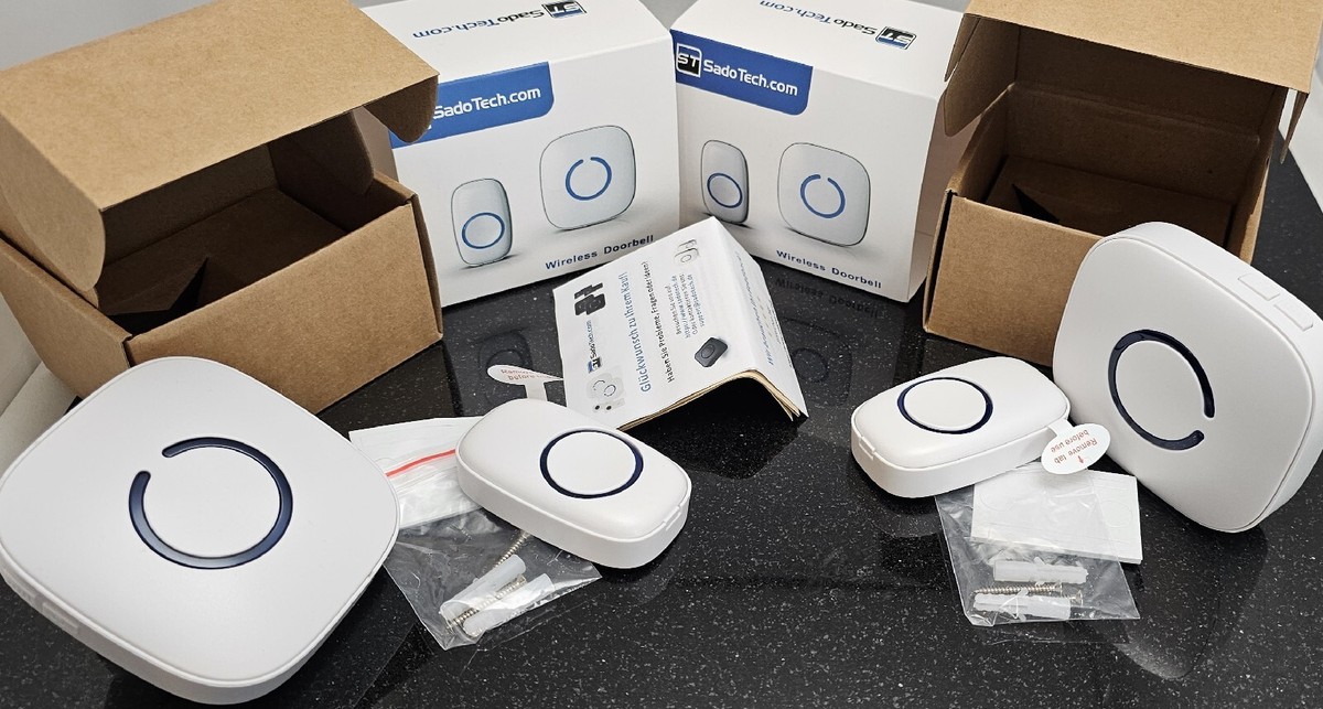 LOT of SadoTech Model C Wireless Doorbell Easy Install Over 1000-feet  Range