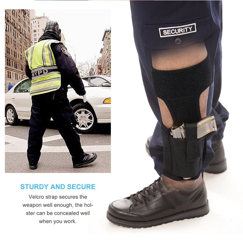 Concealed Carry Leg Ankle Carry Pistol Holster w/Magazine Pouch for Glock - Image 3 of 4