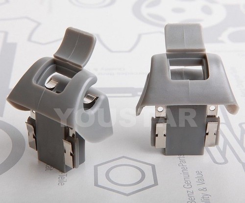 2x Tan Sun Visor Mount Clips For Mercedes Benz W126, W124, W123 - Palomino, New 3 thumbnail image