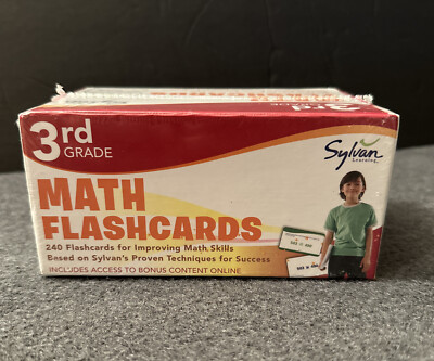 NEW! Sylvan 3rd Grade Math Flashcards: 240 Flashcards - Child Home Schooling