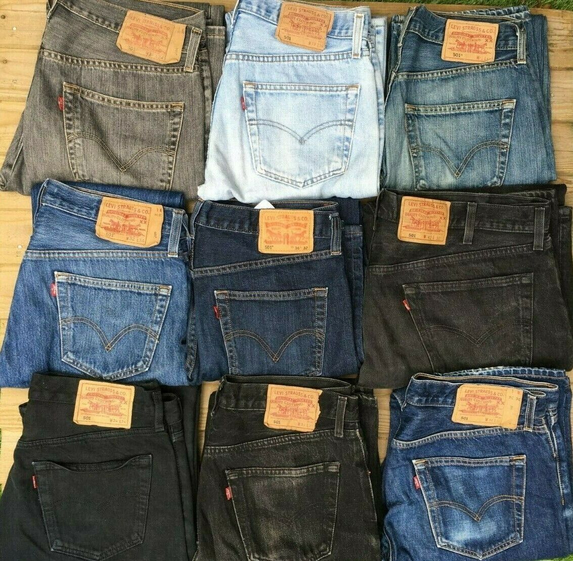 LEVI`S 501 JEANS GRADE A VINTAGE STRAIGHT LEG W30 W32 W33 W34 W36