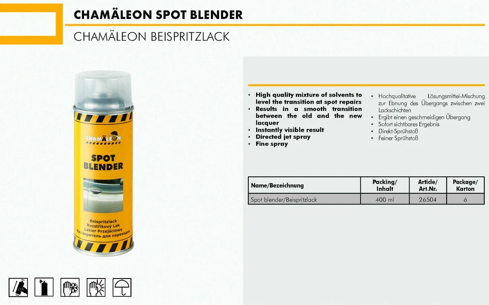 Beispritzlack Spray 1 x 400ml 1K Spot Blender Lack Repair Verdünnung Chamäleon  - Bild 4 von 4