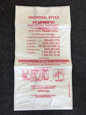 Genuine Kirby Micron Magic Micro Allergen Plus HEPA Vacuum Filter Bags Single Ba