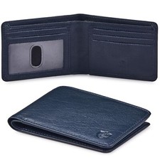 Wallet for Men Bifold Real Leather RFID Blocking Front Pocket Ultra Slim Th...