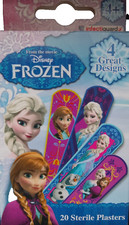 Image of Disney Frozen Plasters Assorted Sizes 20 Pieces Elastoplast Coloured First