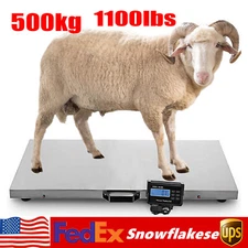 1100 Lbs Heavy Duty Digital Livestock Vet Scale Hog Pet Dog Sheep Goat Scale US