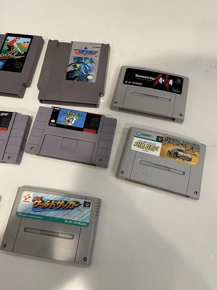 Vintage Nintendo Game Lot Bundle Super Mario World Japan  - Image 2 of 4