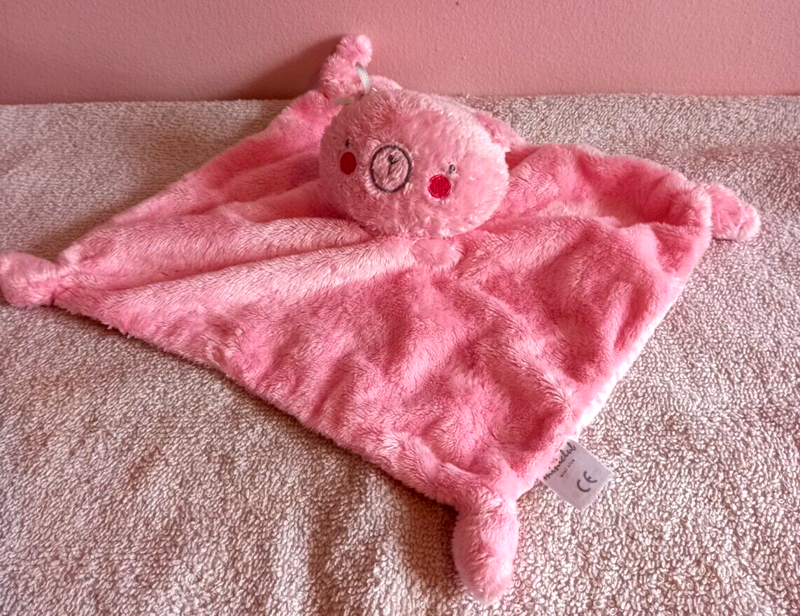 Boots Miniclub Pink Piglet Pig Baby Comforter Comfort Blanket