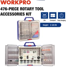 WORKPRO 476PCS Rotary Tool Accessories Kit Corded Electric Multicolor NEW