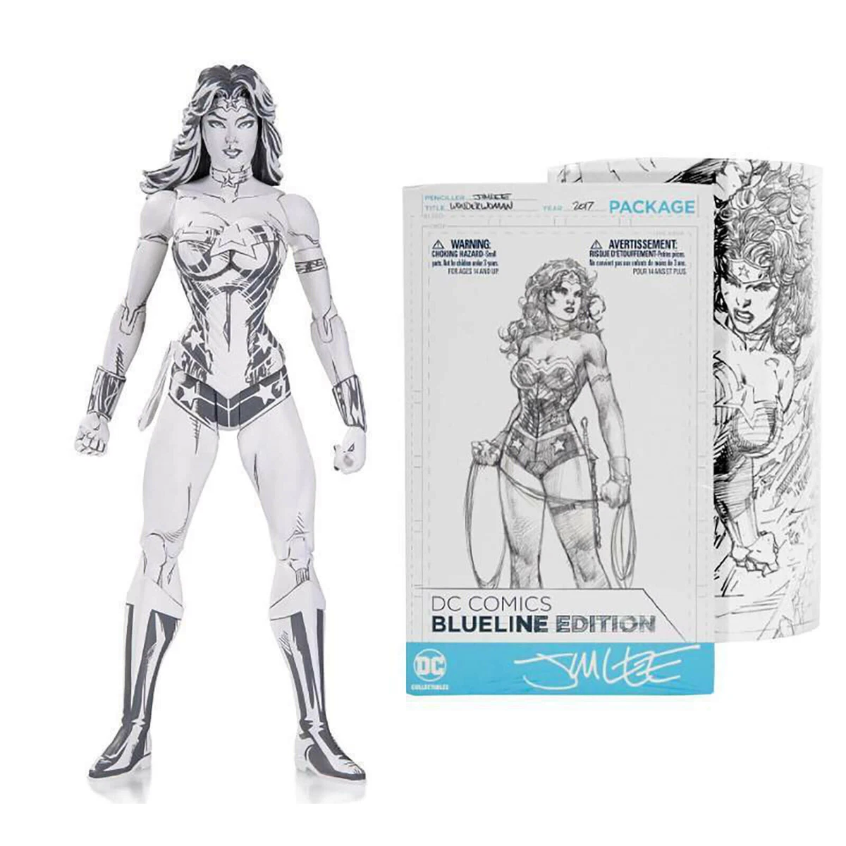 DC Comics Blue Line Wonder Woman Action Figure By Jim Lee eBay