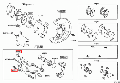 Genuine Pruis ZVW55 ZVW51 ZVW50 RAV4 ACA30 Front Disc Brake Caliper Bolt x2 - Picture 16 of 20
