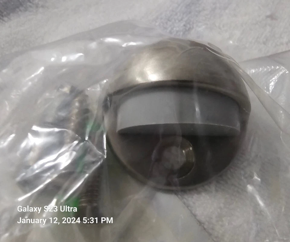 (10) Baldwin Brushed Nickel Half Dome Floor Bumpers/Stop 4000-150  - Image 3 of 4