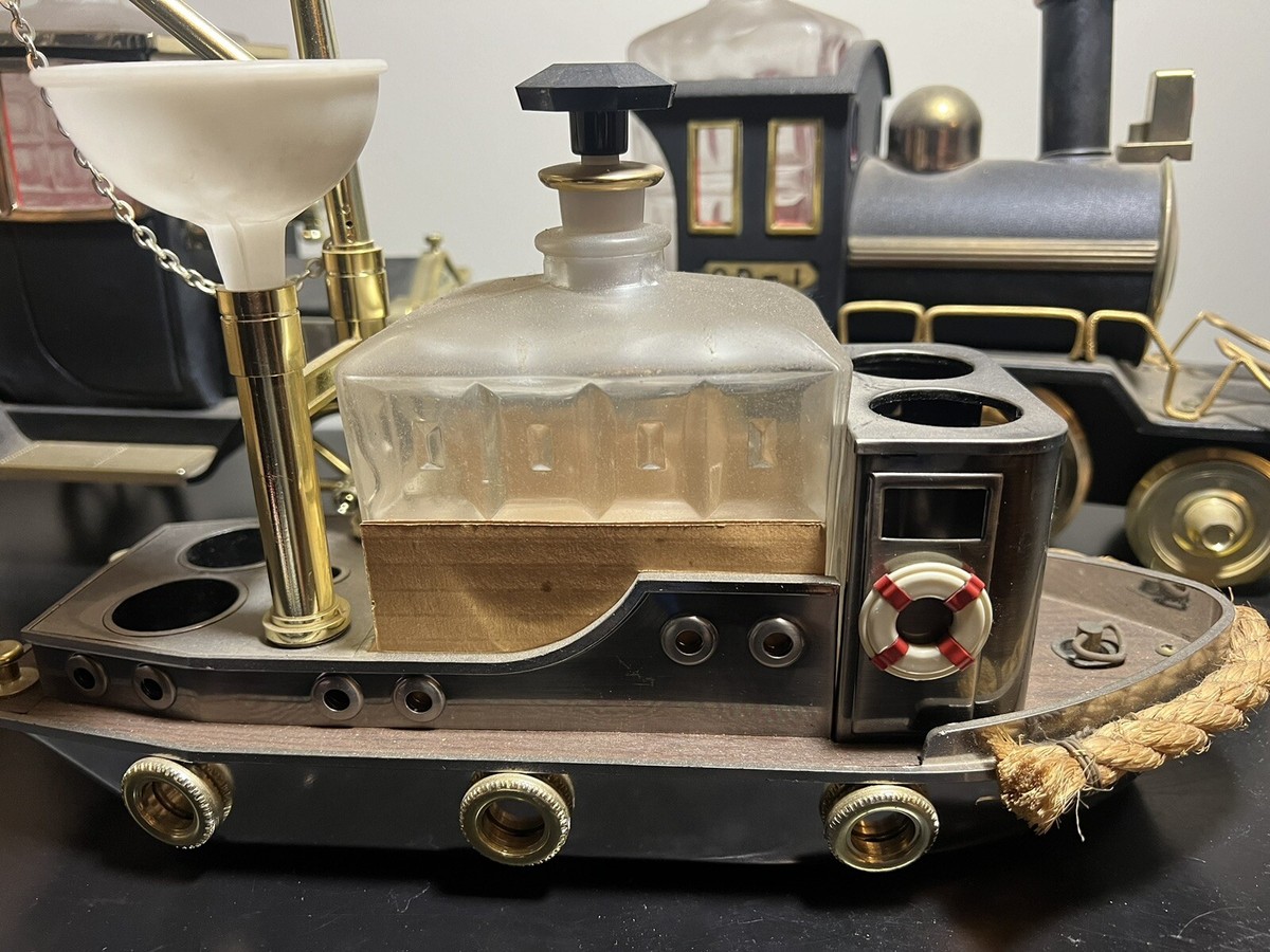 Vintage Set Liquor Decanter Boat And Car And Train From Japan | eBay