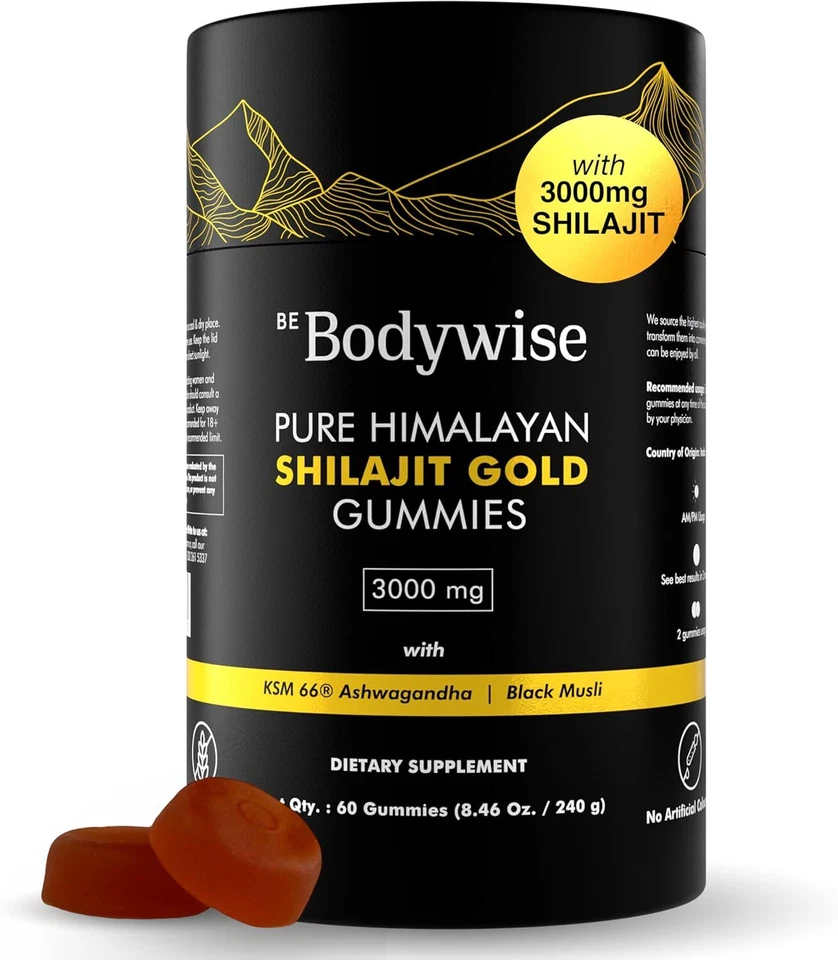 Gomitas Shilajit Be Bodywise Pure Himalayan Gold I Lab Probadas I No Añadido Suga. Foto 2 de 4