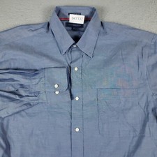 Tommy Hilfiger Shirt Mens 16.5 Blue Dress Button Up Long Sleeve