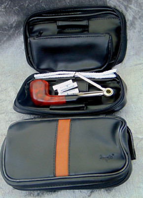 Angelo Pfeifen Einsteiger-Set, Pfeife + Tasche + Stopfer + Filter Set 1 Neu!