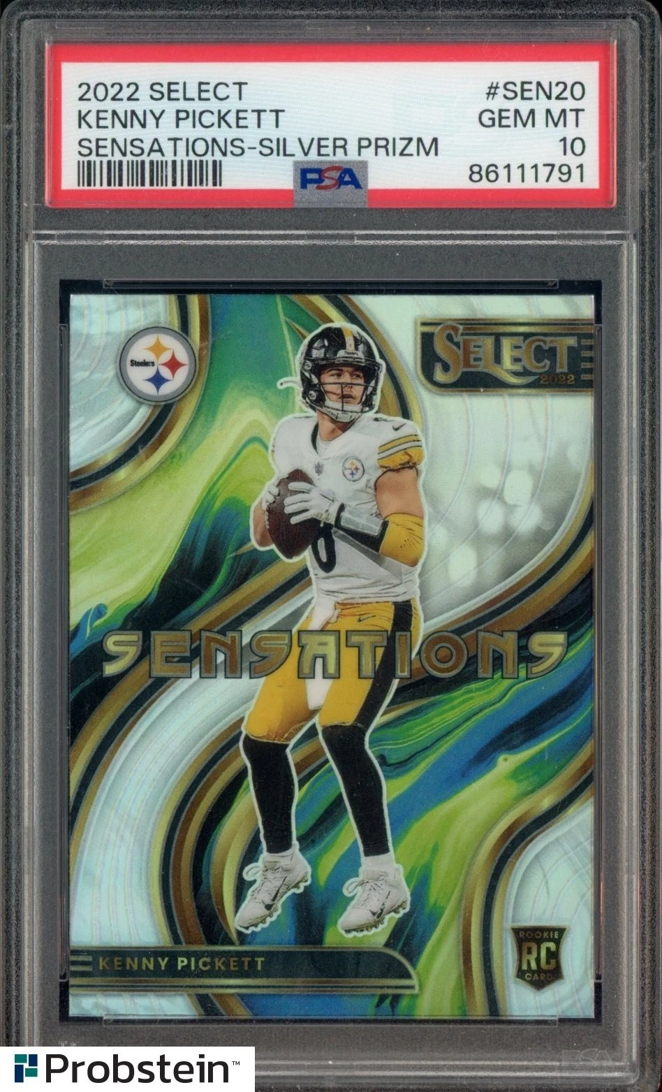 Kenny Pickett Panini Select Sensations #SEN20 Silver Prizm