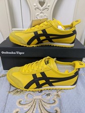 Image of Onitsuka Tiger Mexico 66 Yellow Black Trainers Shoes UK 3.5 EU 36 US 4 New Box