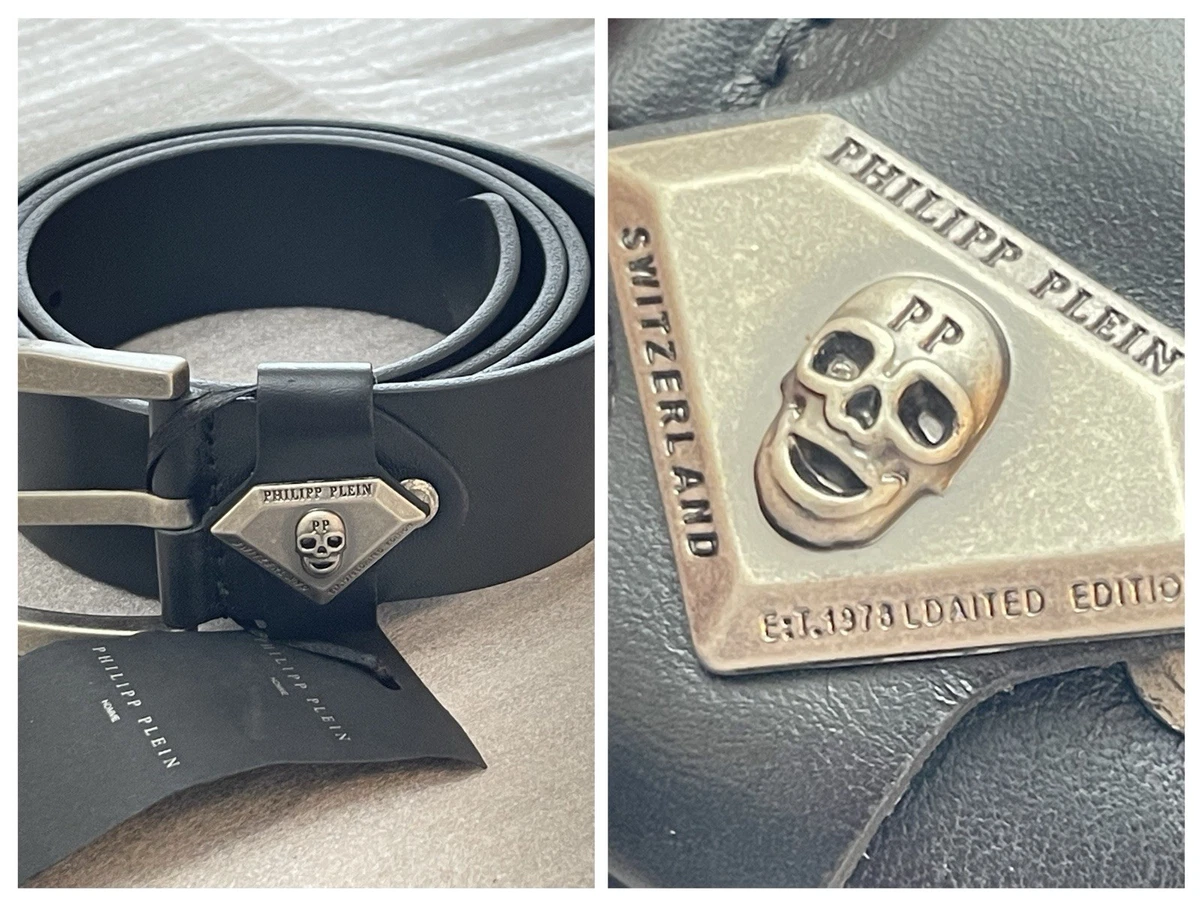 Philipp Plein Black Leather Belts for Men for sale | eBay