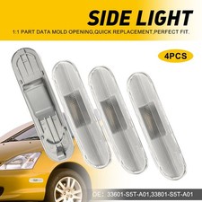 4X Side Marker Lens Light Clear Rear&Front For 2002-2005 Honda Civic Si EP3 3DR