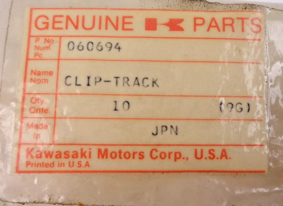 Clips de pista Kawasaki, Sno-Jet y Moto-Ski 060694 - OEM Foto 2 de 4