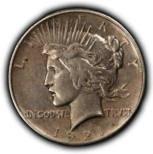 1921 $1 Silver Peace Dollar - High Relief Key Date - XF - SKU-B5502