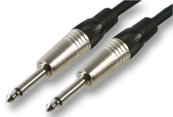 PULSE - 6.35mm (1/4"") Mono Jack Plug to Plug Guitar Lead, 3m Black