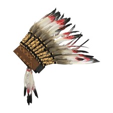 American Indian Native Feather Headdress Roles Play Headband for Carnivals