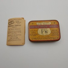 Vintage Sure Shield Iodised Throat Tablets Tin + insert 
