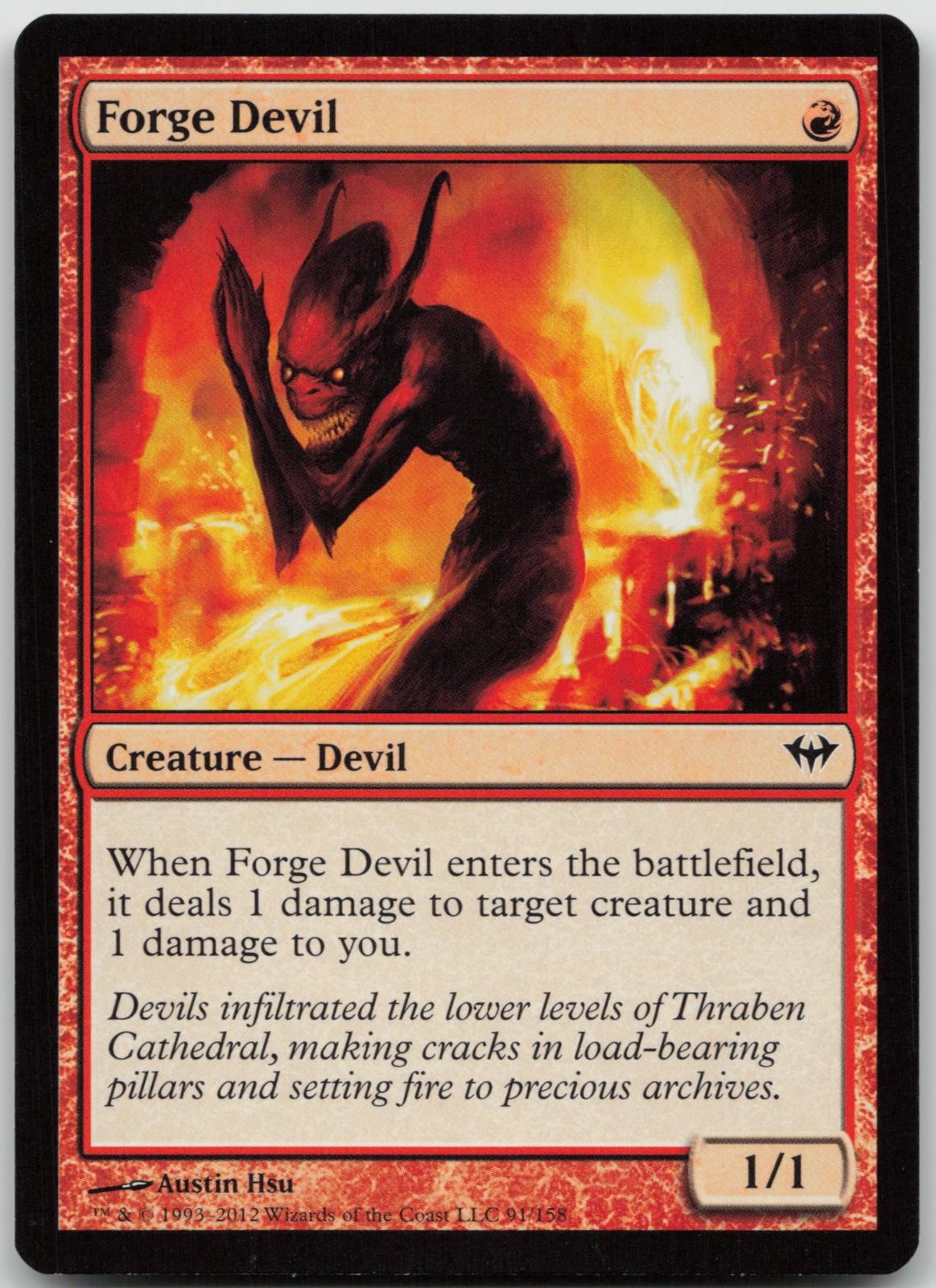 MP Forge Devil 91 Common Dark Ascension Magic: The Gathering 2012