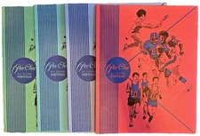 1987 Mead Pee-Chee All Season Portfolio 4 Colored Folders - Red Green Blue Aqua