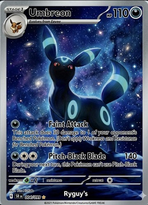 #ad Umbreon ACG – Full Art Holo Custom Made $8.99